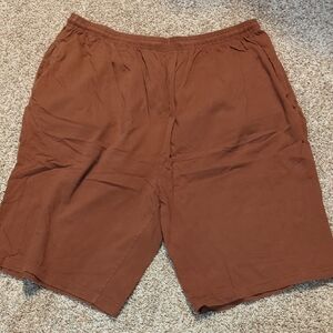 Brown Athletic Shorts with Relaxed Fit
